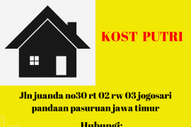 Kost Putri Ekslusif diPandaan 