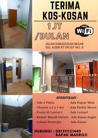 Kosan Murah Di Jakarta Selatan Free WiFi - Kost Campur Jakarta, Jakarta ...