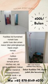 KOST PUTRI MURAH FULL FURNISHED 