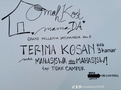 OmahKost MamaDA Jatinangor bisa utk Putra/Mahasiswa ATAU Putri/Mahasiswi TAPI TIDAK BISA CAMPUR