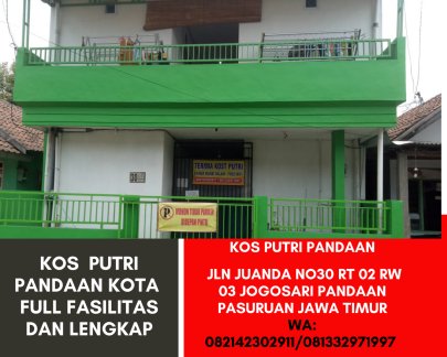 Kost Putri Eksklussif,harga ekonomis di tengah pandaan kota