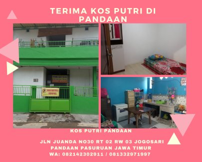 Kost Putri Eksklussif,harga ekonomis di tengah pandaan kota