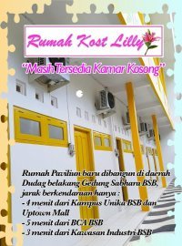 Rumah Kost Lilly.. Rumah Kost Paviliun khusus PUTRI saja