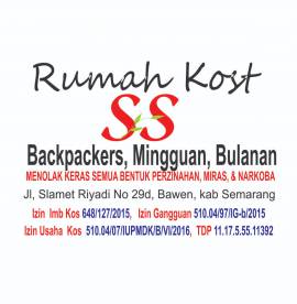 Rumah Kost SS Harian, Mingguan, Bulanan (Tipe A)