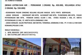 Info kost jombang daerah peterongan Rp.450.000,00