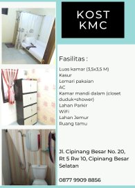 Kost KMC, rasa hotel harga terjangkau