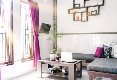 modern full furnish Kos tipe Apartement (Ruang tamu, 1 kamar tidur, Dapur, Kamar mandi )