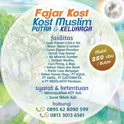 Fajar Kost - Kost Muslim Murah - Putra & Keluarga - Taman Dayu Pandaan