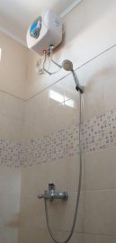 Shower dan water heater