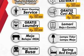 Kost Tanjung Duren 3 Residence 1.2jt/bulan dekat Ukrida, Esa Unggul, Mall Central Park/ Citra Land. 