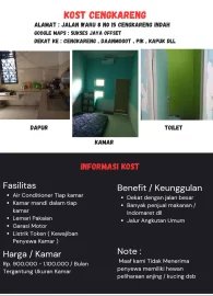 kamar kost cengkareng, jakarta barat