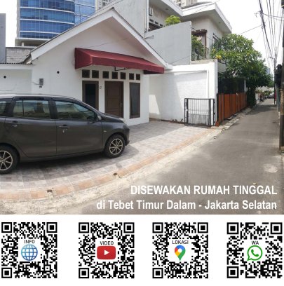 RUMAH di TEBET TIMUR DALAM | jalan 1 mobil terdekat ke MT Haryono - Jakarta Selatan